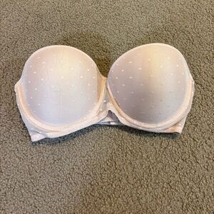 36D Double Support Pushup Strapless Bra